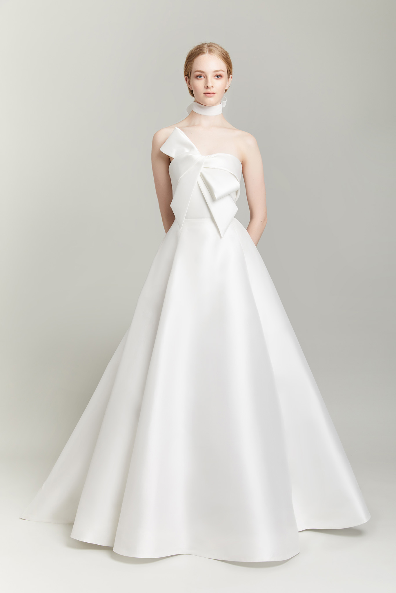 Lela Rose A-Line gown with bow bodice