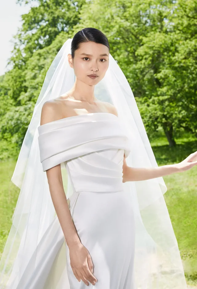 MIRA Bridal Veil Chapel Length Veil Drop Veil Wedding 